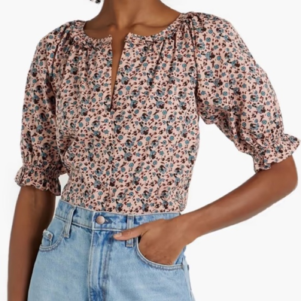JOIE Moneta Floral Blouse Top Women's Large
